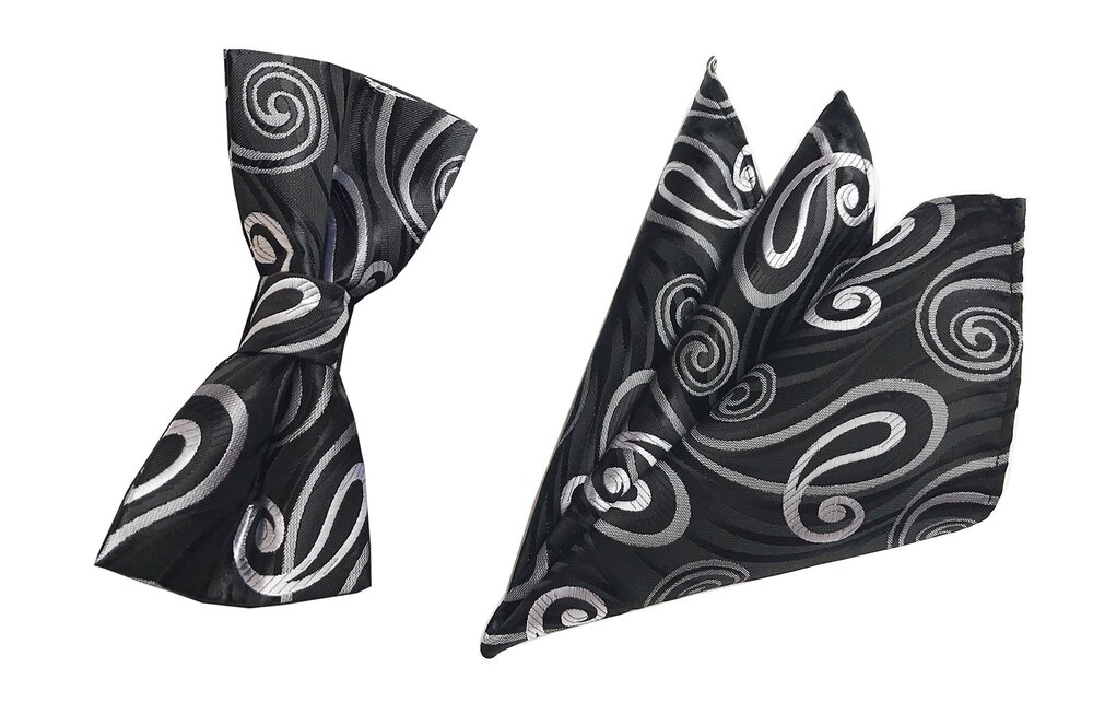 4686 Black Silver Bow Ties Funny Adult Formal Sunny Boys Bowties Dad Father